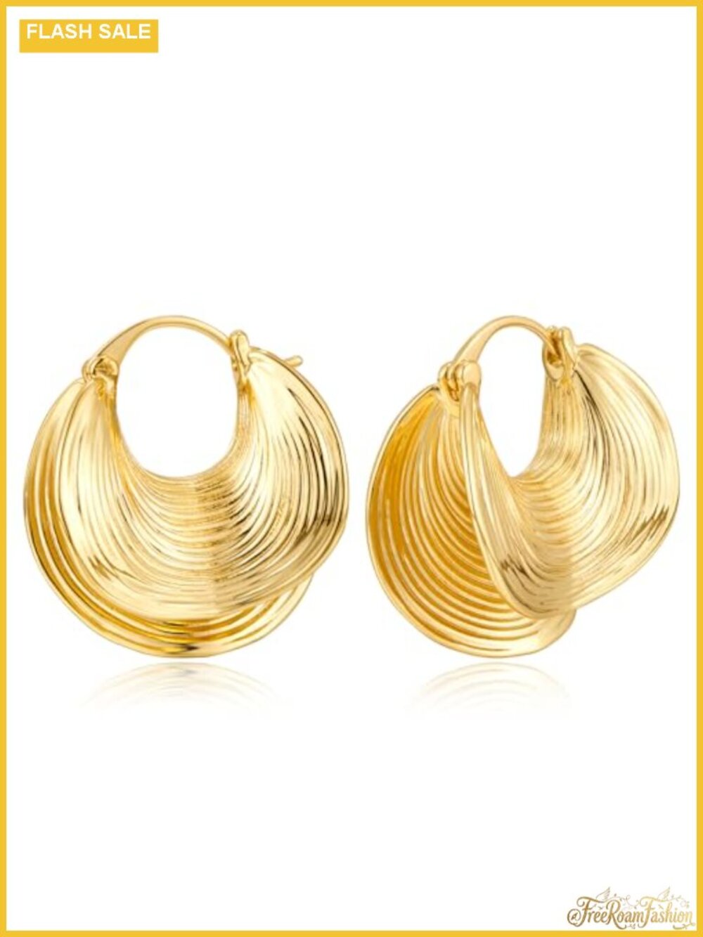 Chunky Gold Plated Hoop Earrings for Women Textured Huggies Statement Jewelry